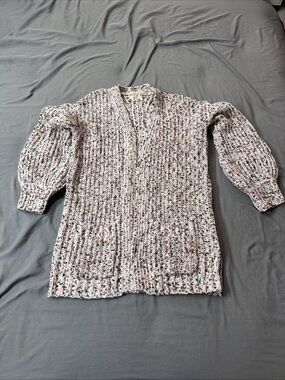 Hippie Rose Women's Marled Knit Pullover Sweater - Pink/Gray XS